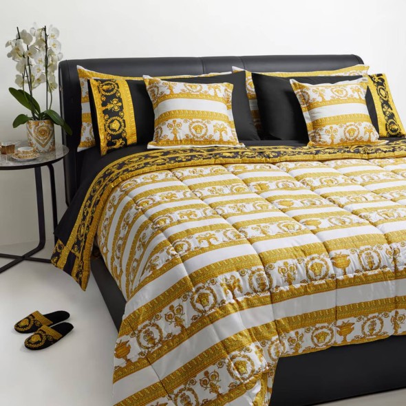 Versace Σετ σεντόνια 280x290cm/200x205cm & 2 μαξ/κες 53x94cm μαύρο/χρυσό σειρά I Heart Baroque Versace Σετ σεντόνια 280x290cm/200x205cm & 2 μαξ/κες 53x94cm μαύρο/χρυσό σειρά I Heart Baroque