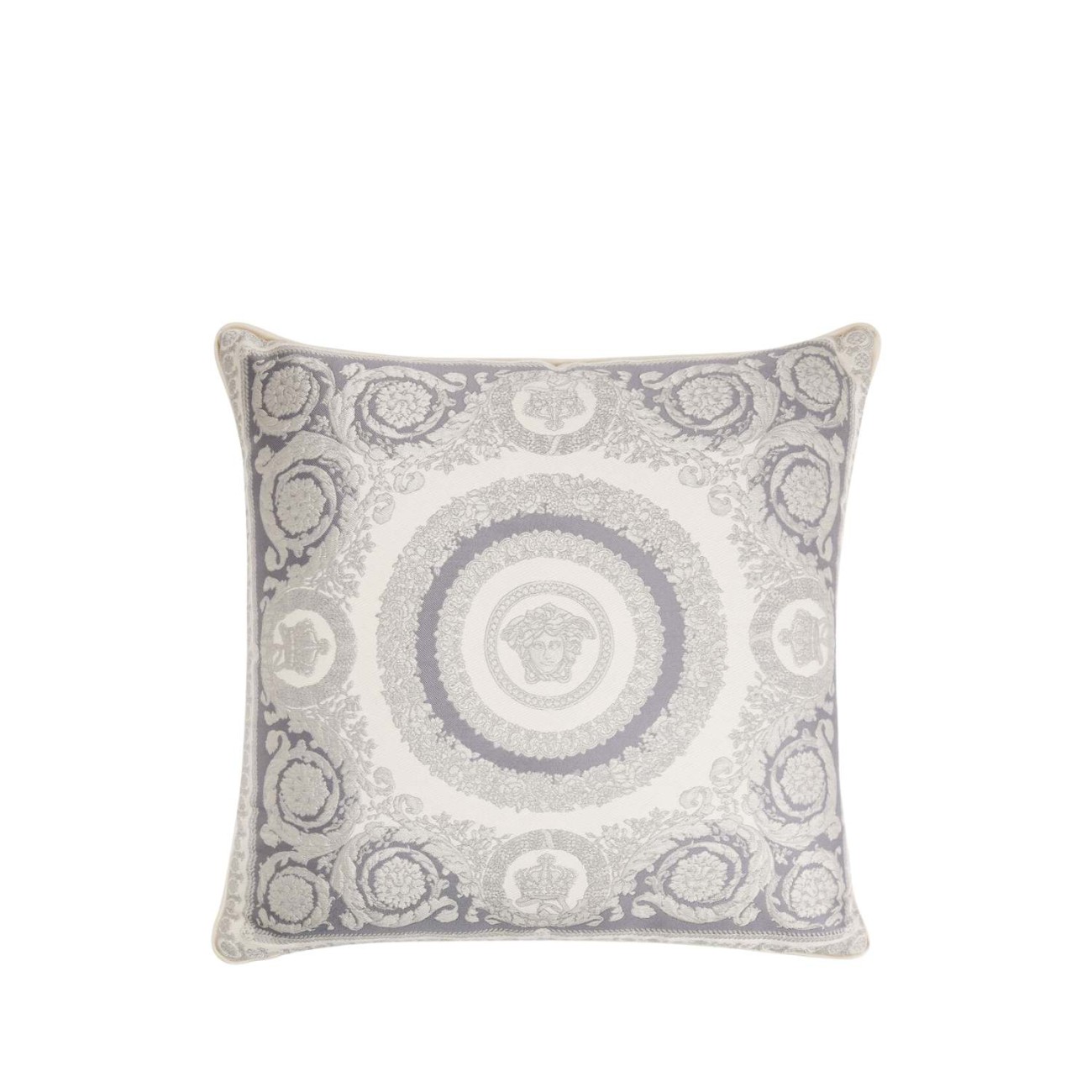 Versace Μαξιλάρι διακοσμητικό 60x60cm ασημί σειρά Crete de fleur Μαξιλάρια/Throws