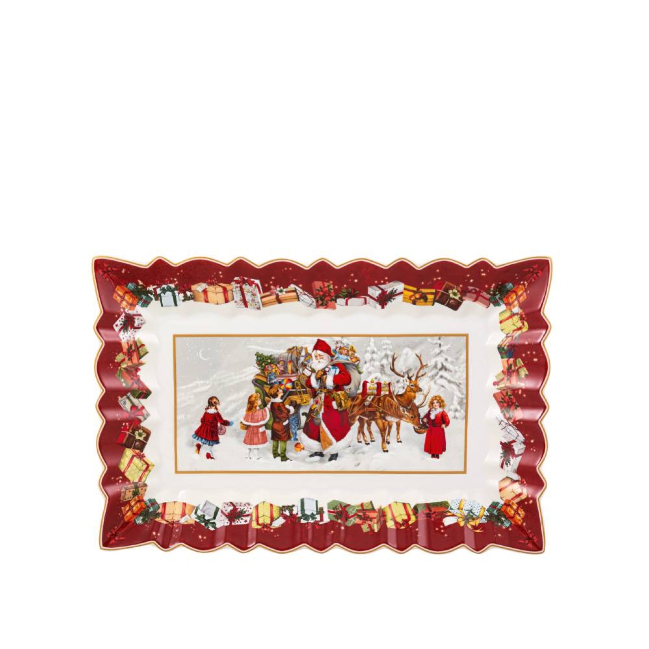 Villeroy & Boch Πιατέλλα παραλληλόγραμμη 35Χ23Χ3,5 εκ. Santa and Kids σειρά Toy's Fantasy Χριστουγεννιάτικα