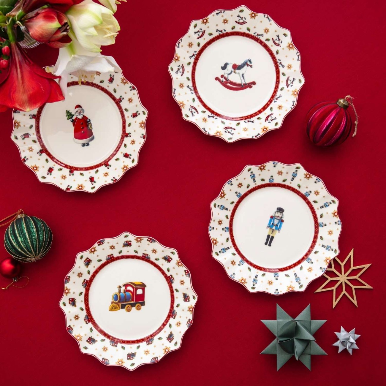 Villeroy & Boch Σετ 4 τεμ. πιάτο φρούτου 24 εκ. Anniversary σειρά Toy's Delight Χριστουγεννιάτικα