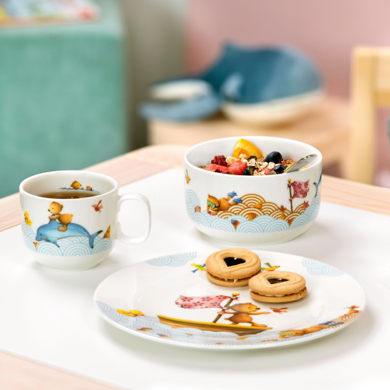 Villeroy & Boch Παιδικό σετ 7 τεμ σειρά Happy as a Bear Παιδικά Σετ Φαγητού