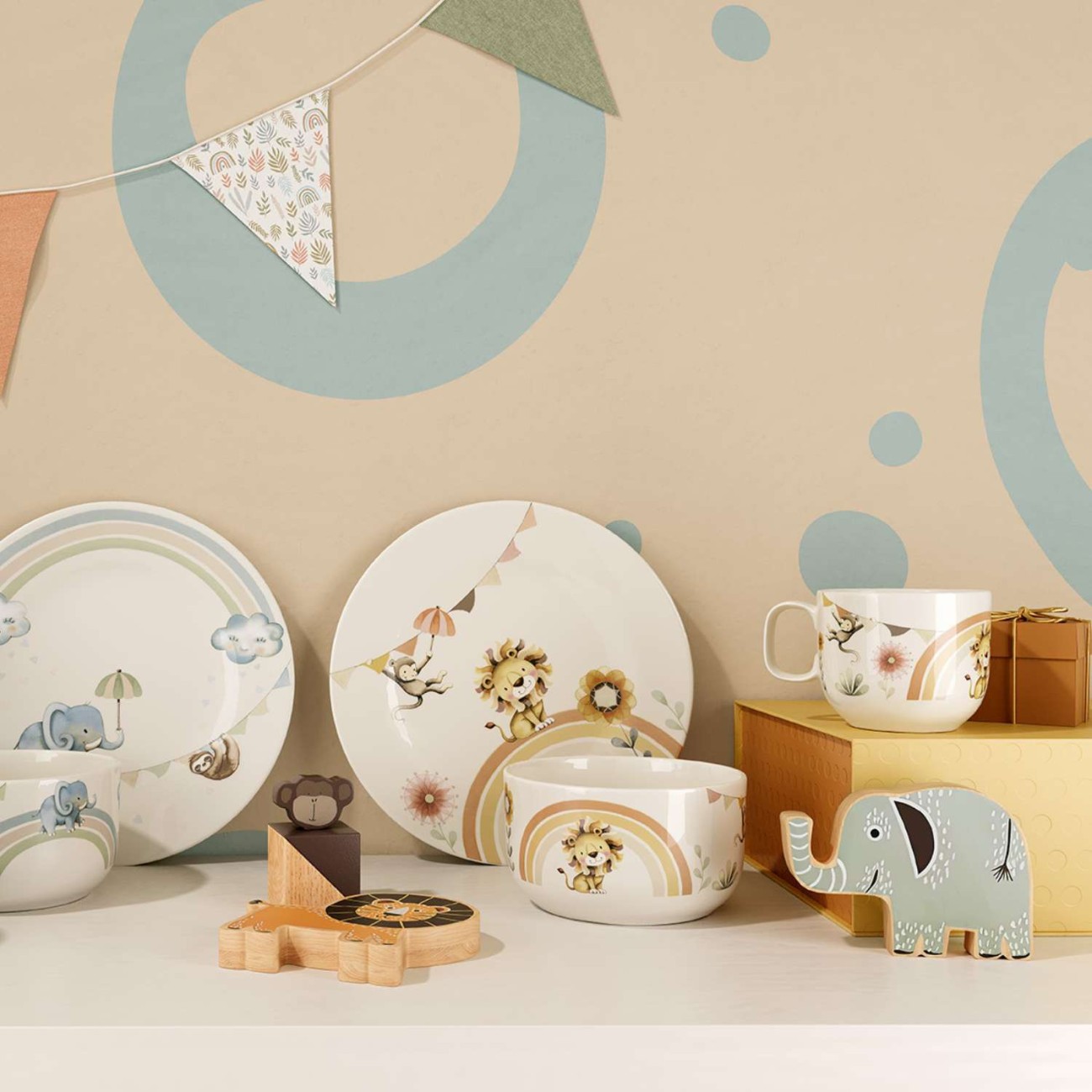 Villeroy & Boch Παιδικό σετ 7 τεμ. Roar Like a Lion σειρά Boho Kids Παιδικά Σετ Φαγητού