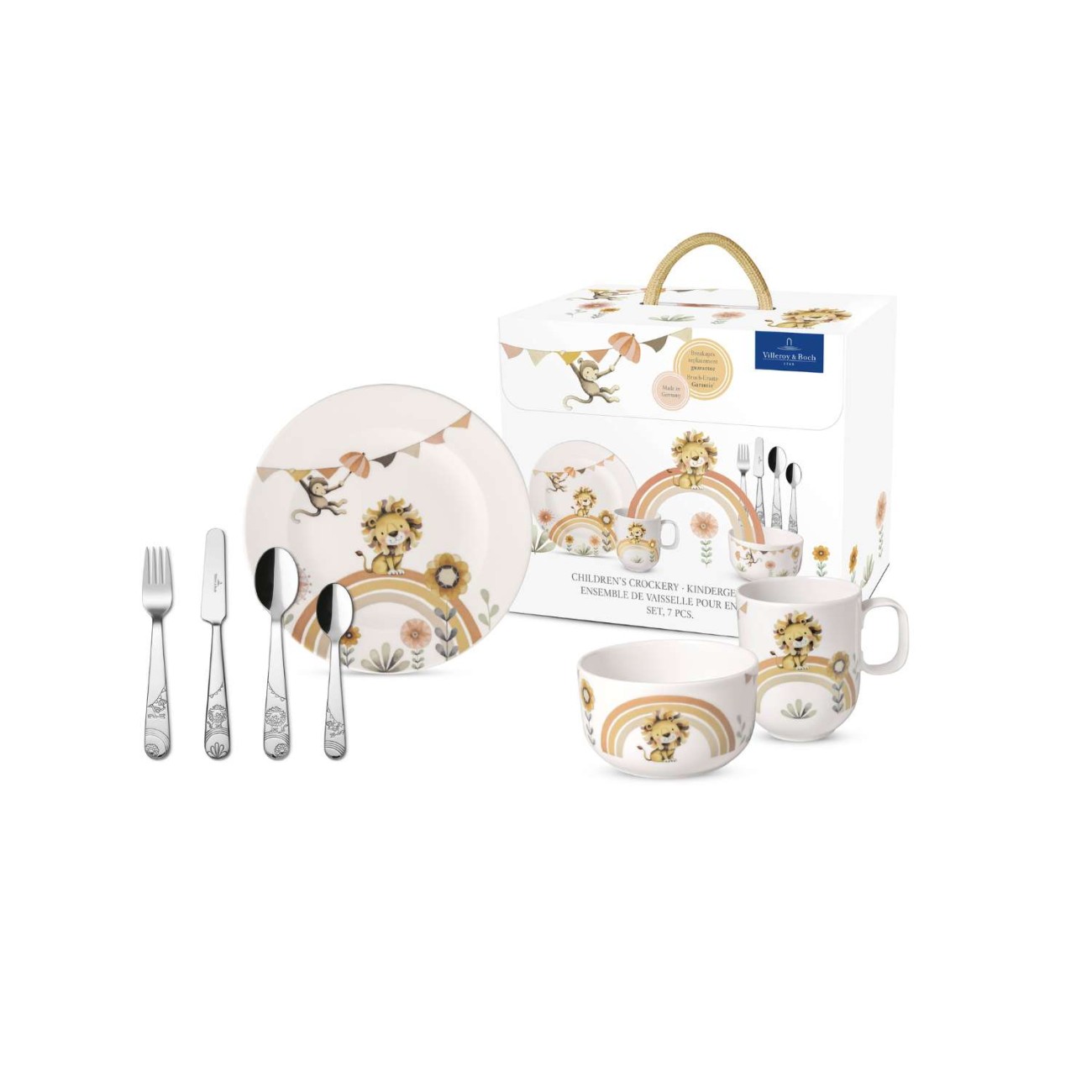 Villeroy & Boch Παιδικό σετ 7 τεμ. Roar Like a Lion σειρά Boho Kids Παιδικά Σετ Φαγητού