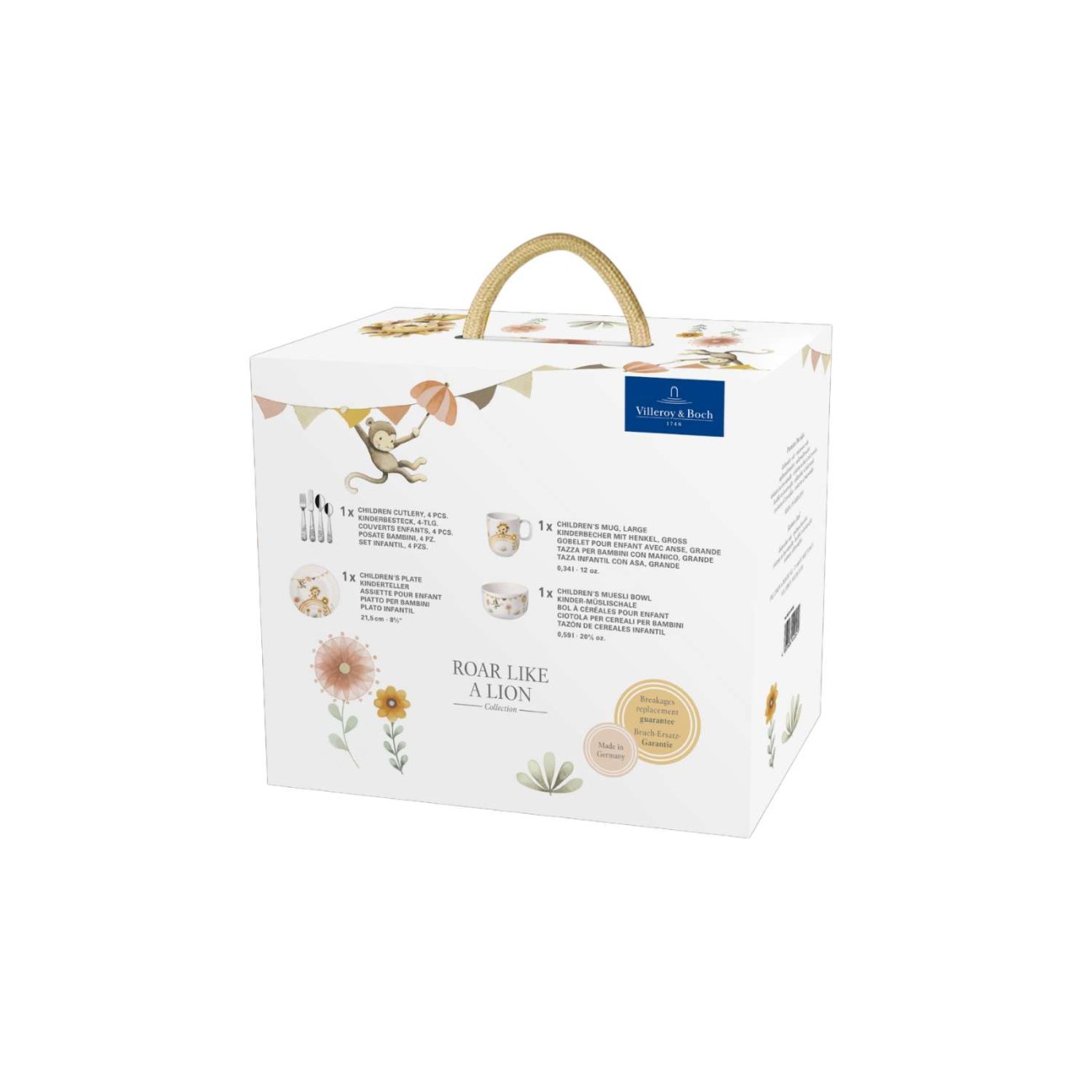 Villeroy & Boch Παιδικό σετ 7 τεμ. Roar Like a Lion σειρά Boho Kids Παιδικά Σετ Φαγητού
