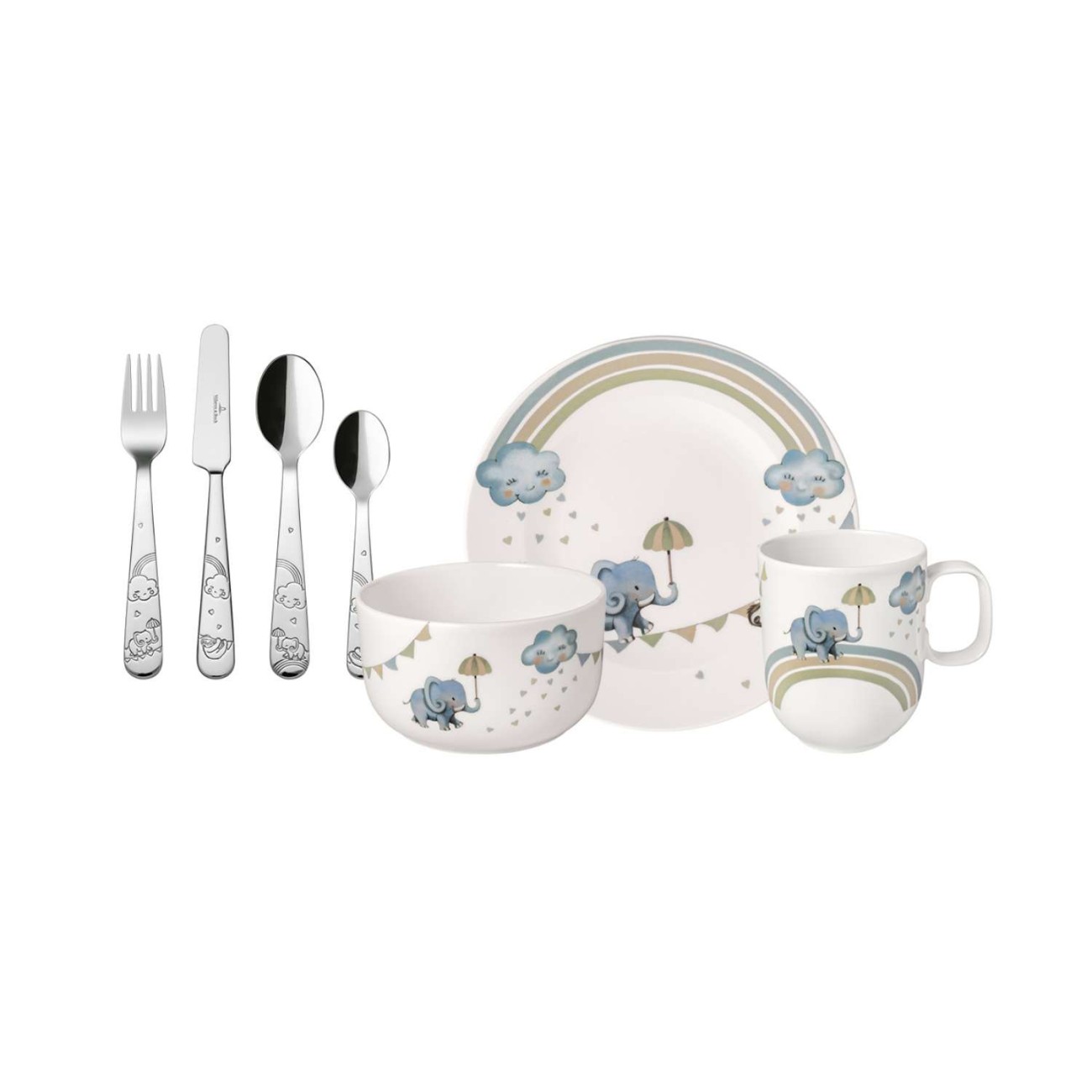 Villeroy & Boch Παιδικό σετ 7 τεμ. Walk Like an Elephant σειρά Boho Kids Παιδικά Σετ Φαγητού