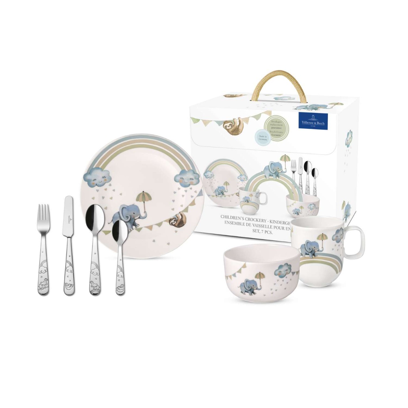 Villeroy & Boch Παιδικό σετ 7 τεμ. Walk Like an Elephant σειρά Boho Kids Παιδικά Σετ Φαγητού