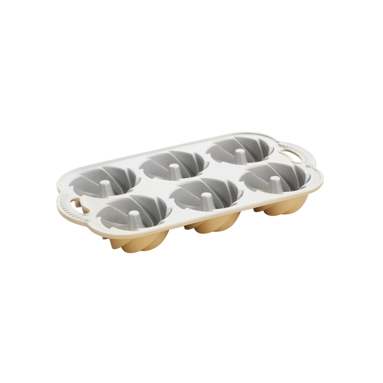 Nordic Ware Φόρμα για 6 μικρά κέικ με τρύπα Heritage 38x22,5x4,5εκ. σειρά Premier Gold Φόρμες Κέικ