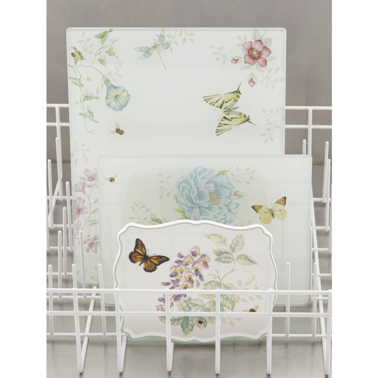 Lenox Βάση κοπής & δίσκος 20,32 x 25.4 x 1.27εκ Butterfly Meadow Μαχαίρια Κουζίνας & Βάσεις κοπής