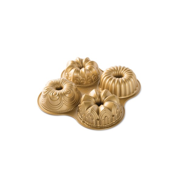 Nordic Ware Φόρμα για κέικ με τρύπα σε 4 διαφορετικά σχέδια 38x38x6εκ. σειρά Premier Gold Nordic Ware Φόρμα για κέικ με τρύπα σε 4 διαφορετικά σχέδια 38x38x6εκ. σειρά Premier Gold