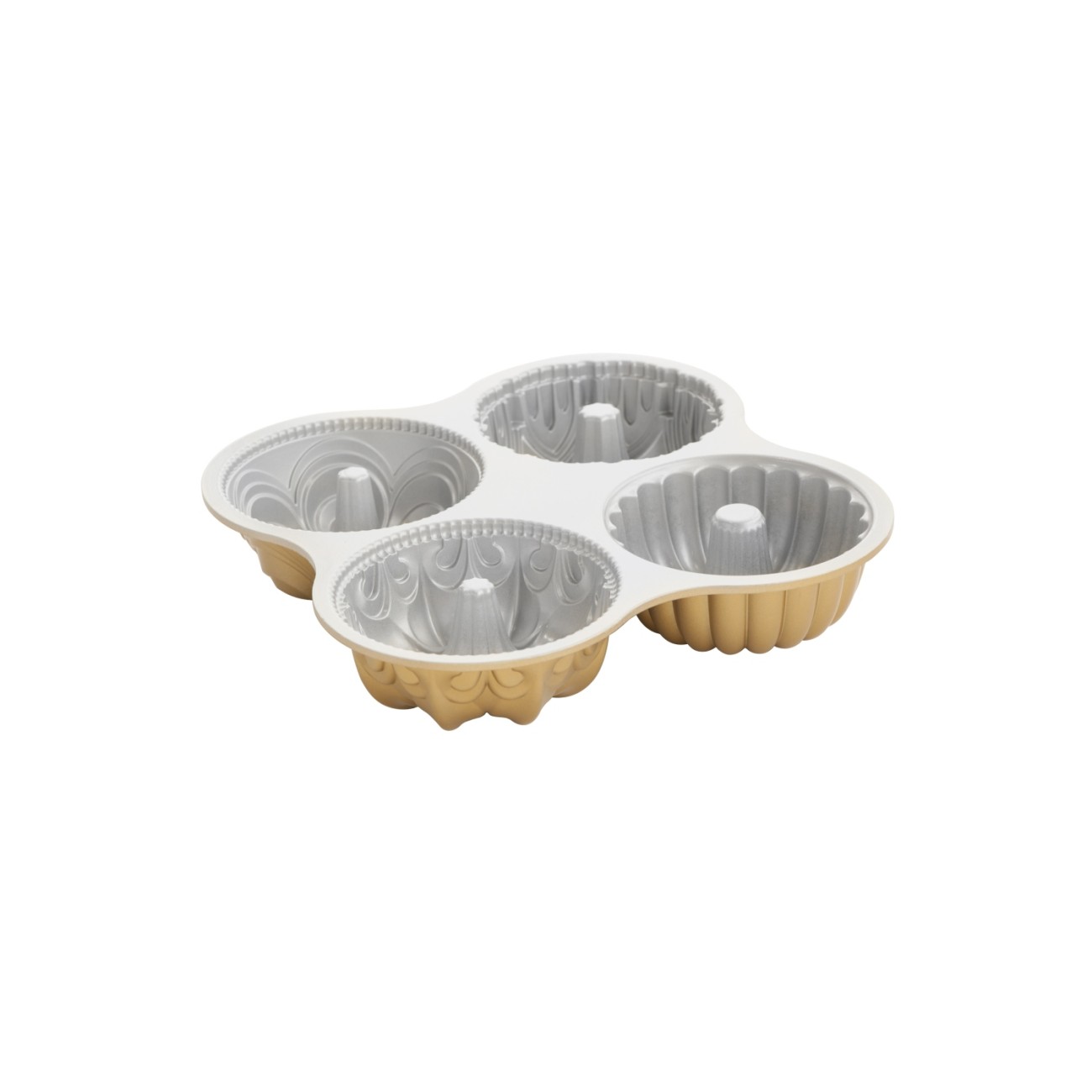 Nordic Ware Φόρμα για κέικ με τρύπα σε 4 διαφορετικά σχέδια 38x38x6εκ. σειρά Premier Gold Φόρμες Κέικ
