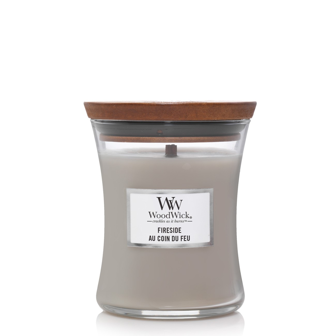WoodWick Αρωματικό Κερί σε Γυάλινο Δοχείο Medium σειρά Fireside Γυάλινα δοχεία Woodwick