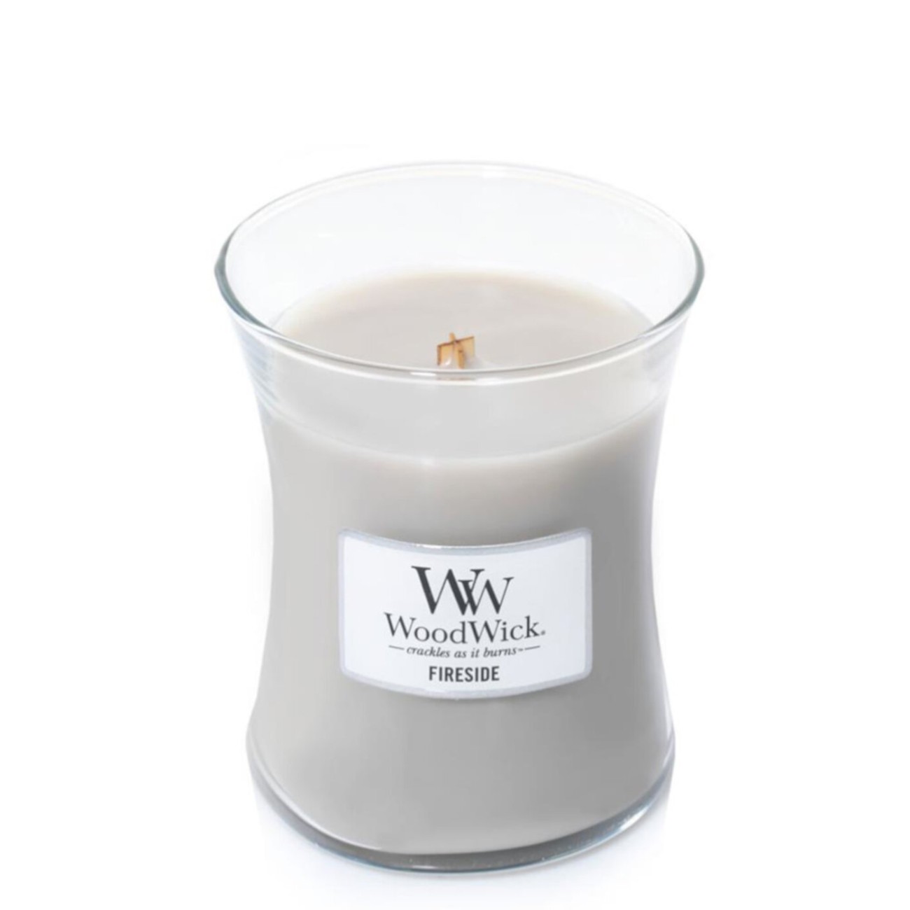 WoodWick Αρωματικό Κερί σε Γυάλινο Δοχείο Medium σειρά Fireside Γυάλινα δοχεία Woodwick