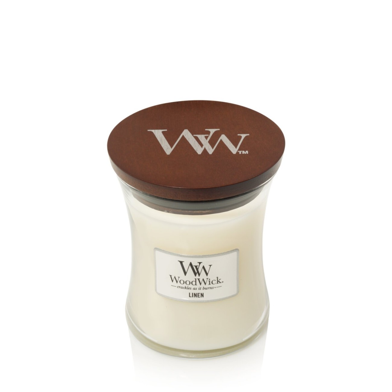 WoodWick Αρωματικό Κερί σε Γυάλινο Δοχείο Medium σειρά Linen Γυάλινα δοχεία Woodwick