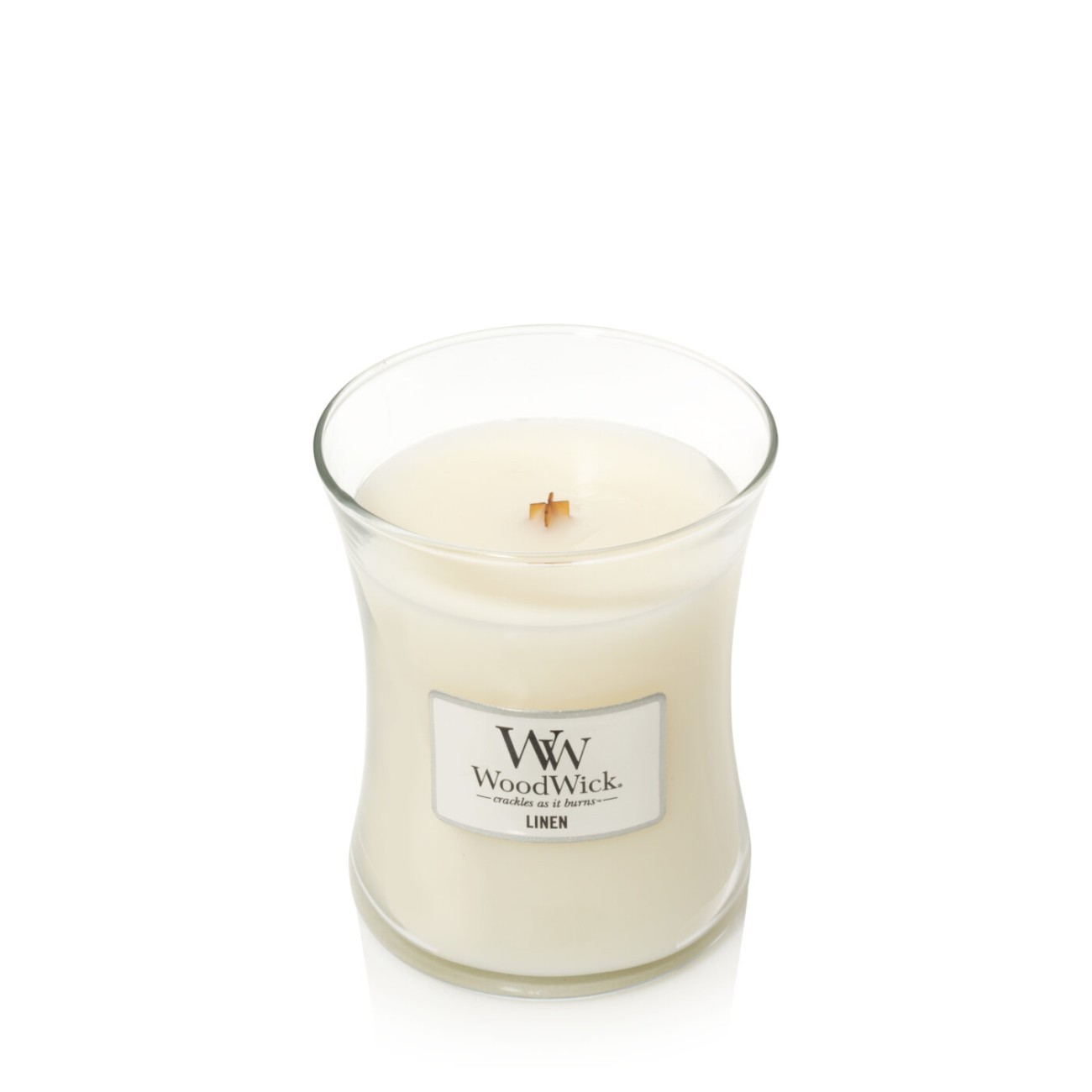 WoodWick Αρωματικό Κερί σε Γυάλινο Δοχείο Medium σειρά Linen Γυάλινα δοχεία Woodwick