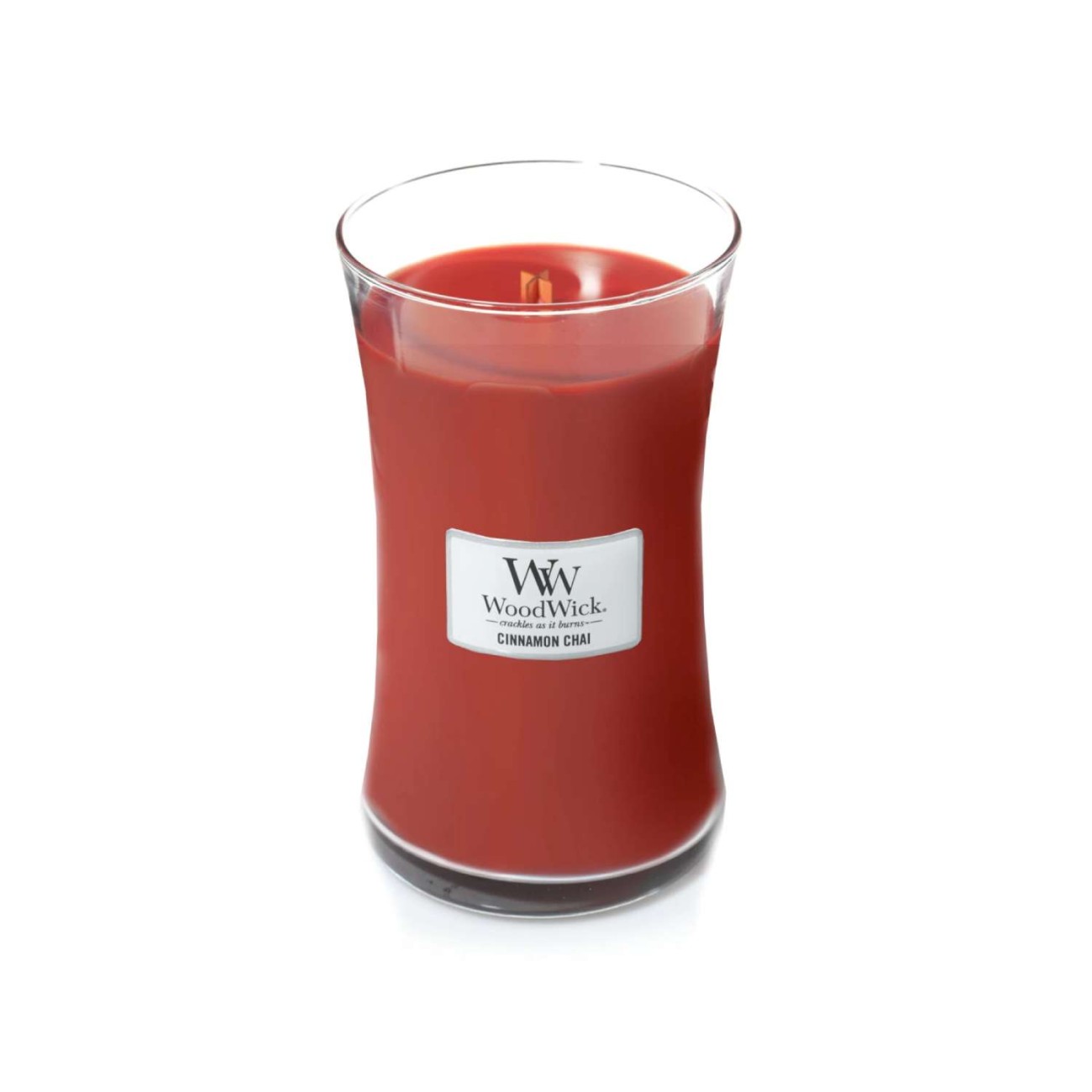 WoodWick Αρωματικό Κερί σε Γυάλινο Δοχείο Large σειρά Cinnamon Chai Γυάλινα δοχεία Woodwick