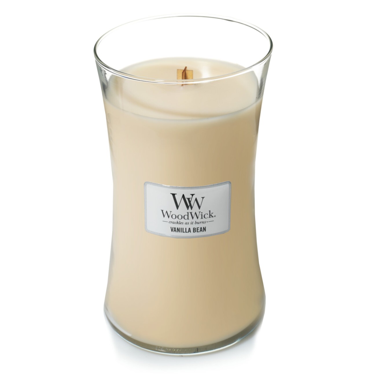 WoodWick Αρωματικό Κερί σε Γυάλινο Δοχείο Large σειρά Vanilla Bean Γυάλινα δοχεία Woodwick