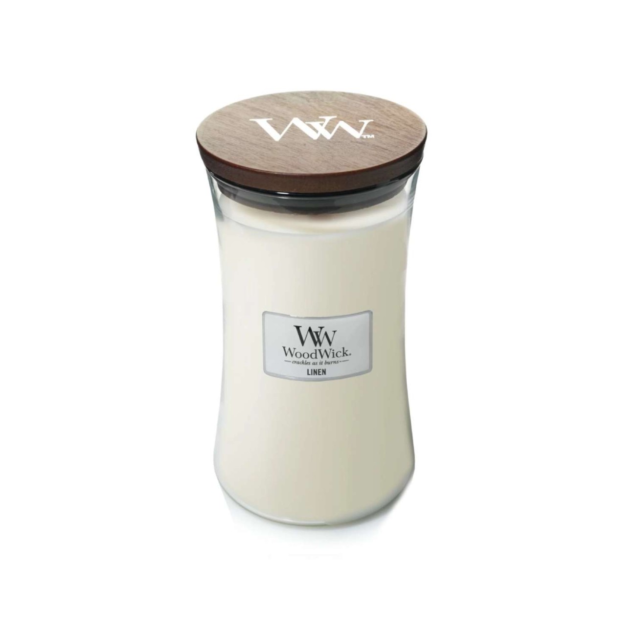 WoodWick Αρωματικό Κερί σε Γυάλινο Δοχείο Large σειρά Linen Γυάλινα δοχεία Woodwick