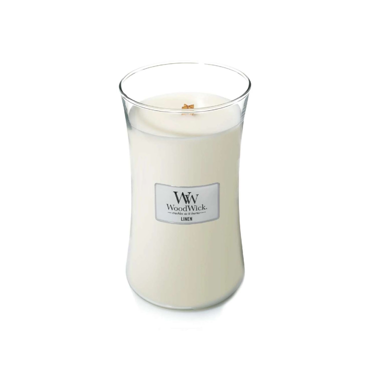 WoodWick Αρωματικό Κερί σε Γυάλινο Δοχείο Large σειρά Linen Γυάλινα δοχεία Woodwick