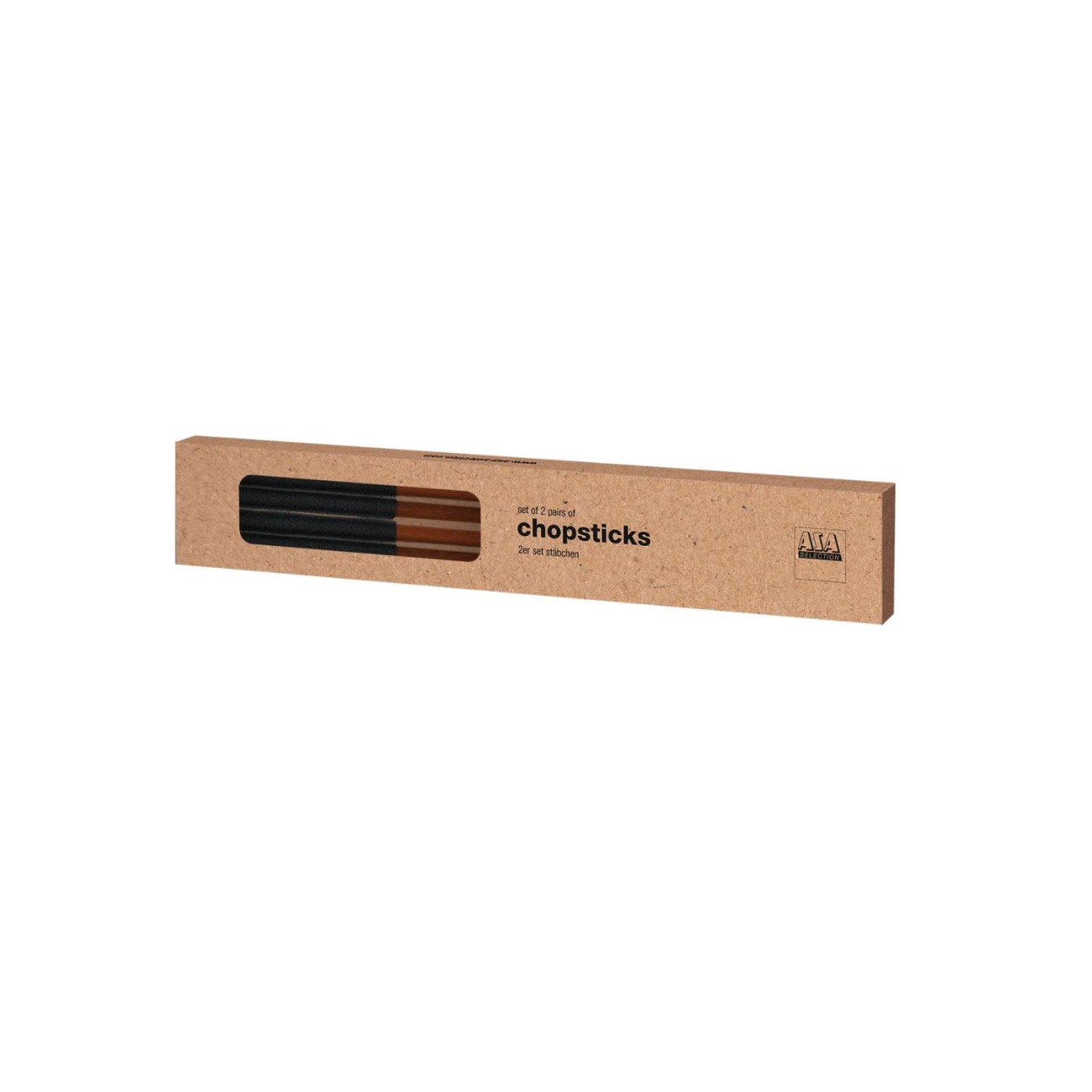 Asa Selection Σετ 4 τεμ. Ξυλάκια chopstick με μαύρη λαβή σειρά Wood Αξεσουάρ Σερβιρίσματος