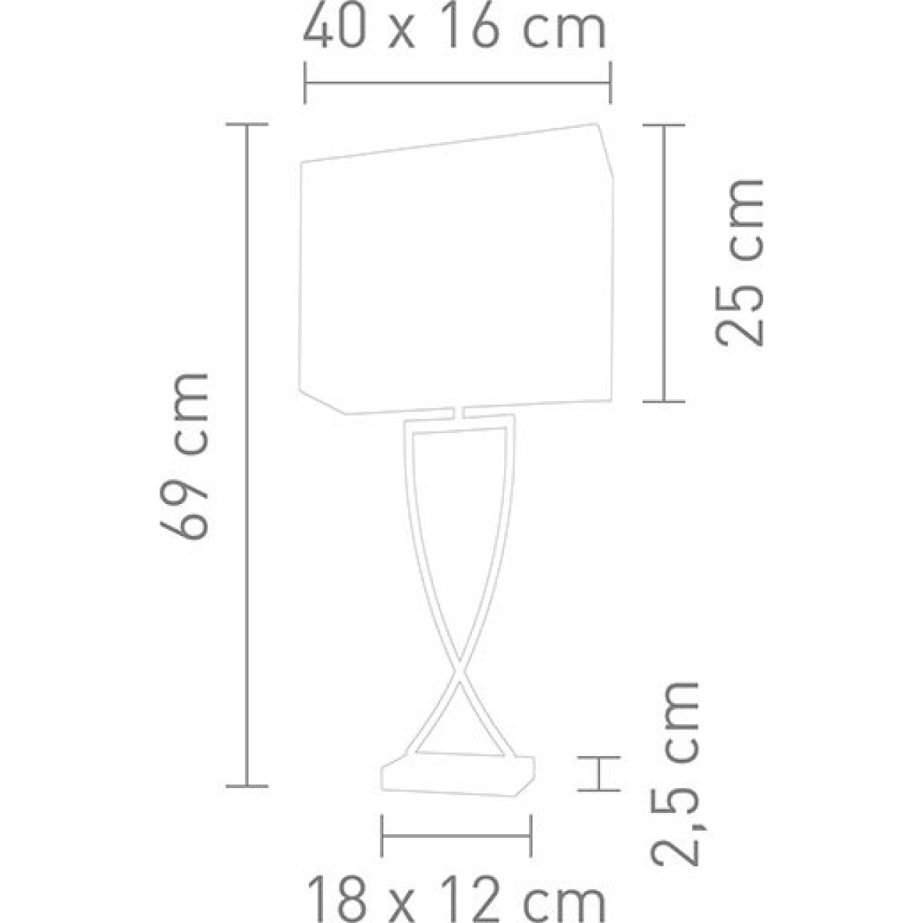 Villeroy & Boch Λάμπα 69 εκ./60W White/Chrome σειρά Toulouse Sompex Επιδαπέδια