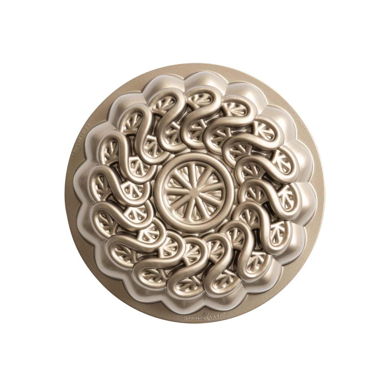 Nordic Ware Φόρμα για κέικ στρογγυλό Twist 25,5x6,5εκ. σειρά Toffee Φόρμες Κέικ