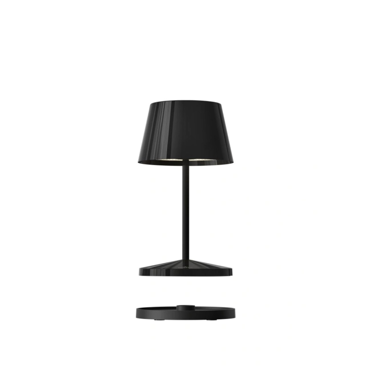 Villeroy & Boch Λάμπα 20 εκ./2,2W Black Ceramic Led στρογγυλή βάση σειρά Seoul RC Sompex Επιτραπέζια/Επαναφορτιζόμενα