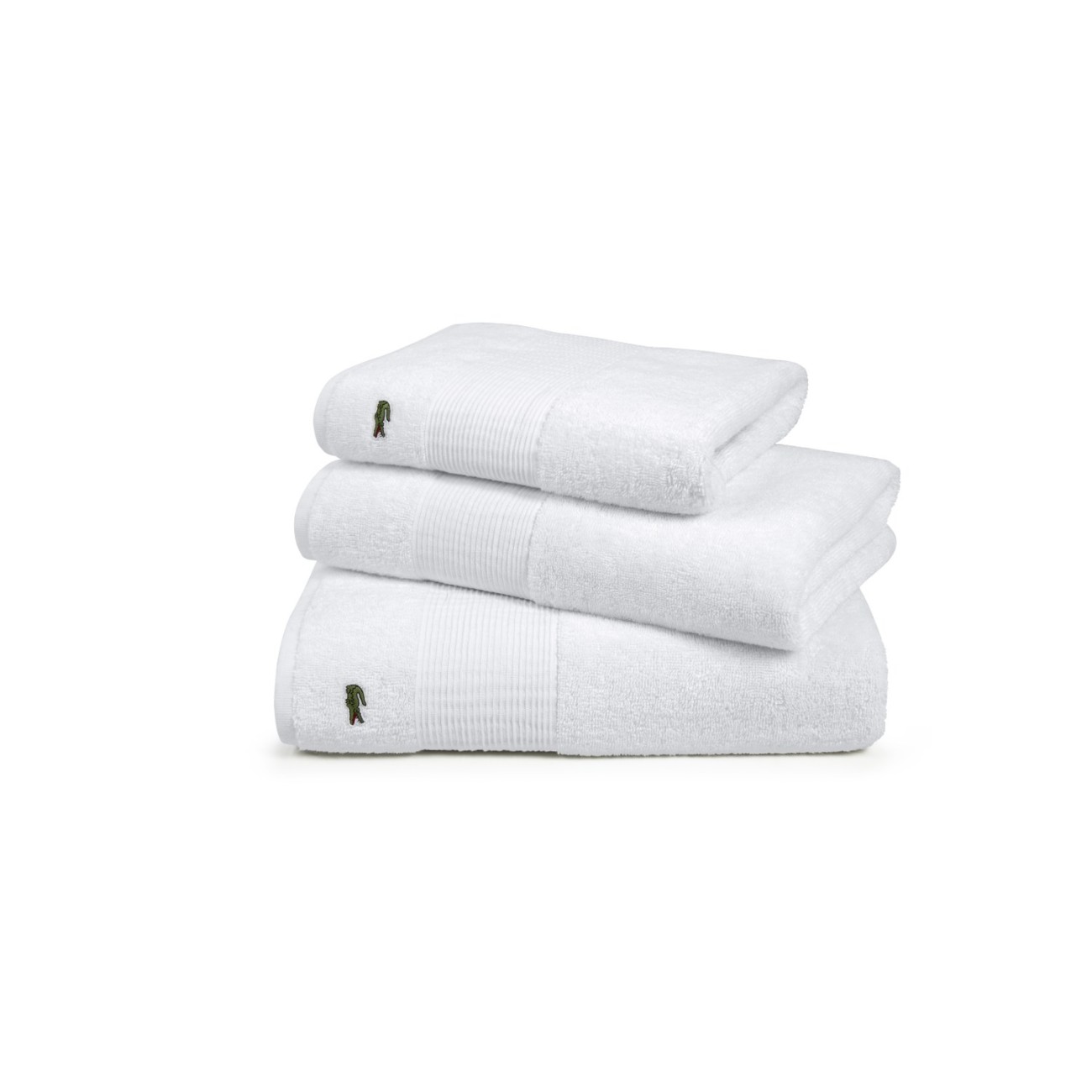 Lacoste Πετσέτα χεριών 40x60εκ. χρώμα Λευκό σειρά Le Croco Πετσέτες