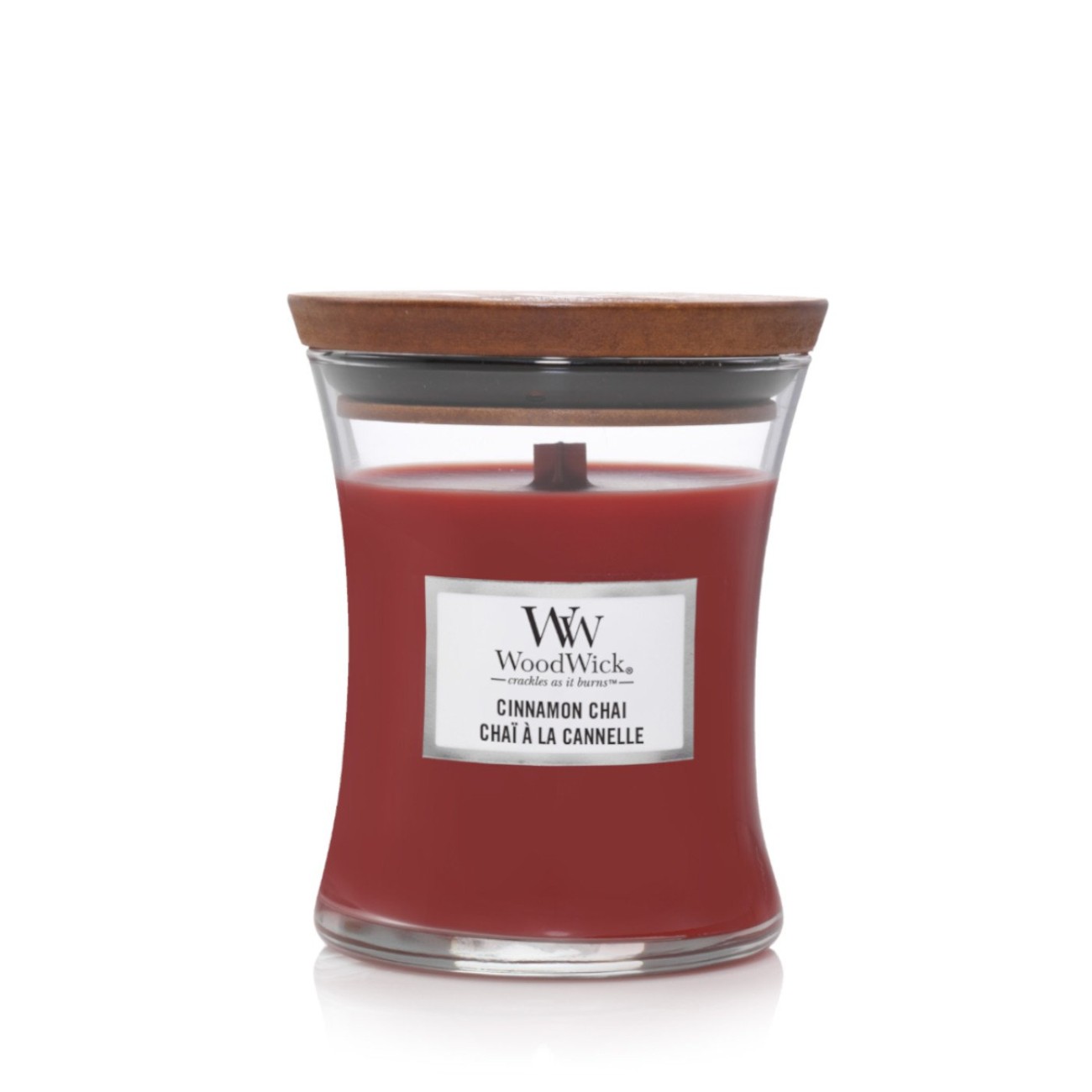 WoodWick Αρωματικό Κερί σε Γυάλινο Δοχείο Small σειρά Cinnamon Chai Γυάλινα δοχεία Woodwick