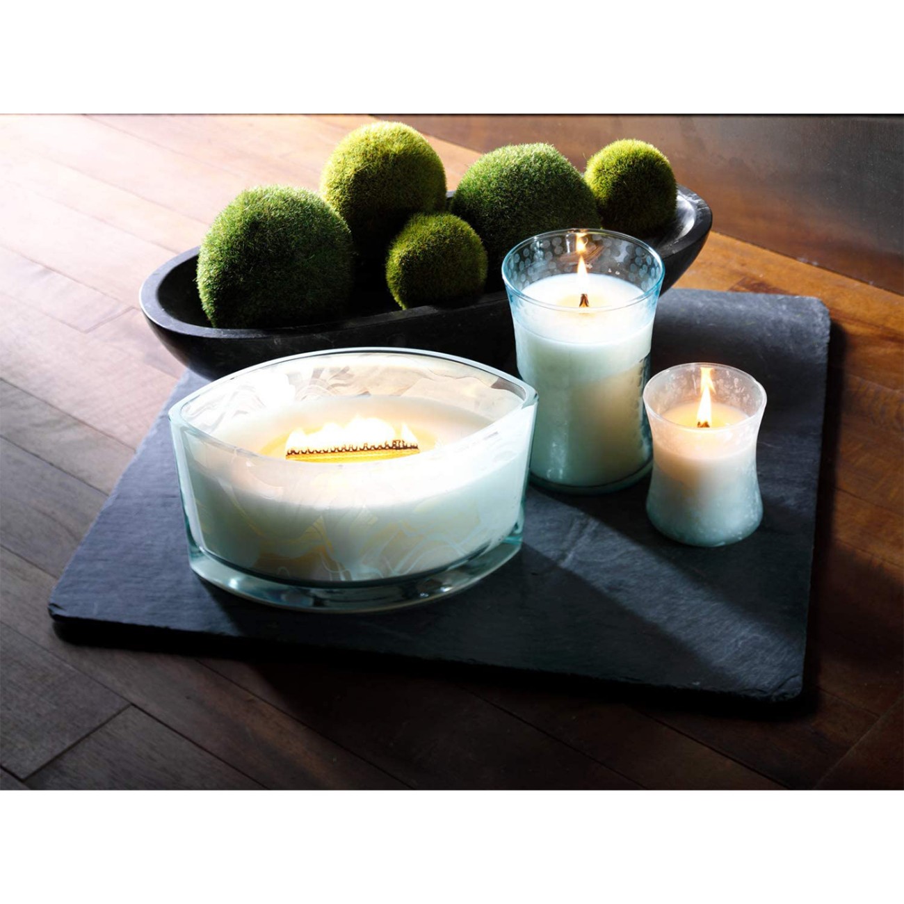 WoodWick Αρωματικό Κερί σε Γυάλινο Δοχείο Small σειρά Linen Γυάλινα δοχεία Woodwick
