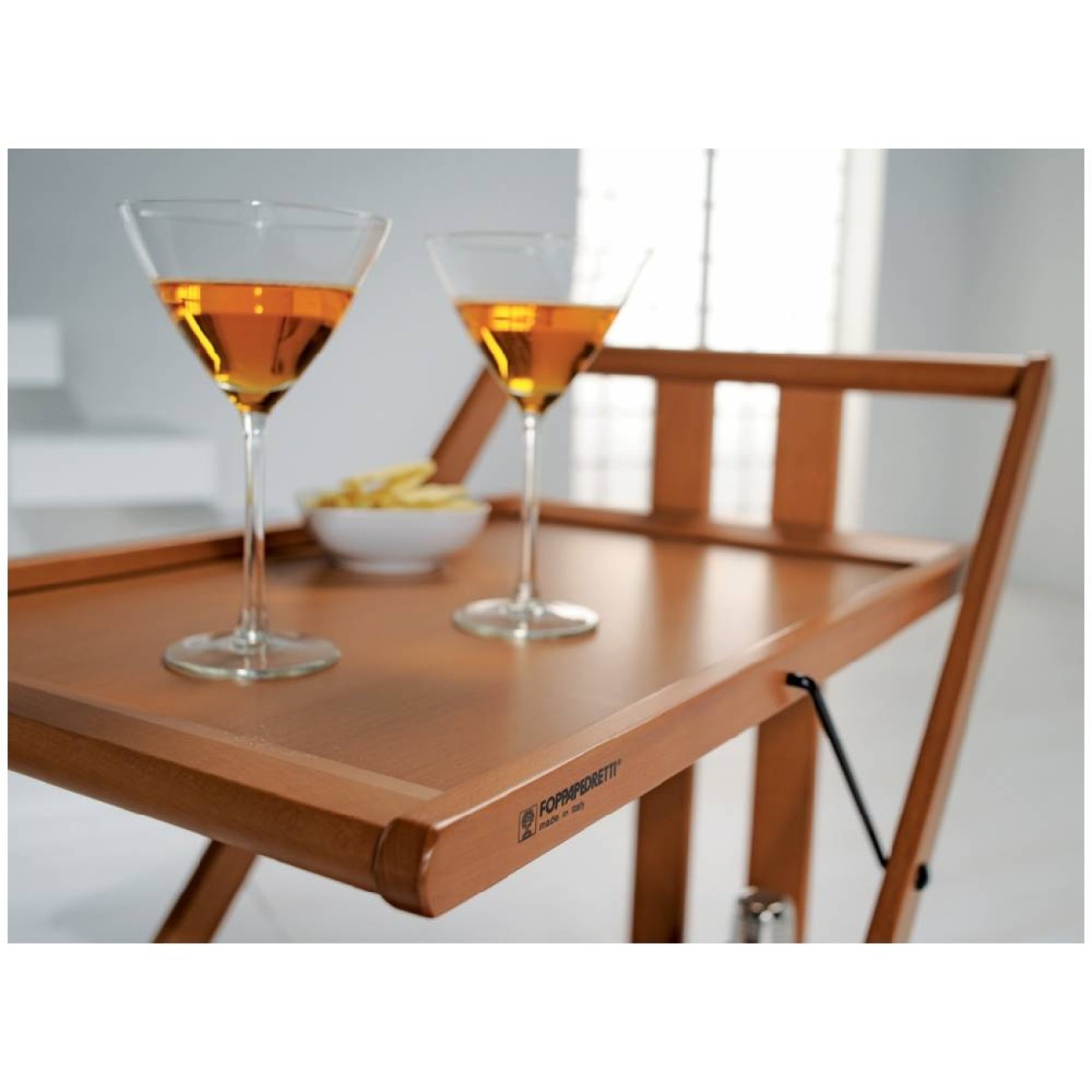 Foppapedretti Trolley walnut σειρά Sprint Τρόλεϊ/μπαρ