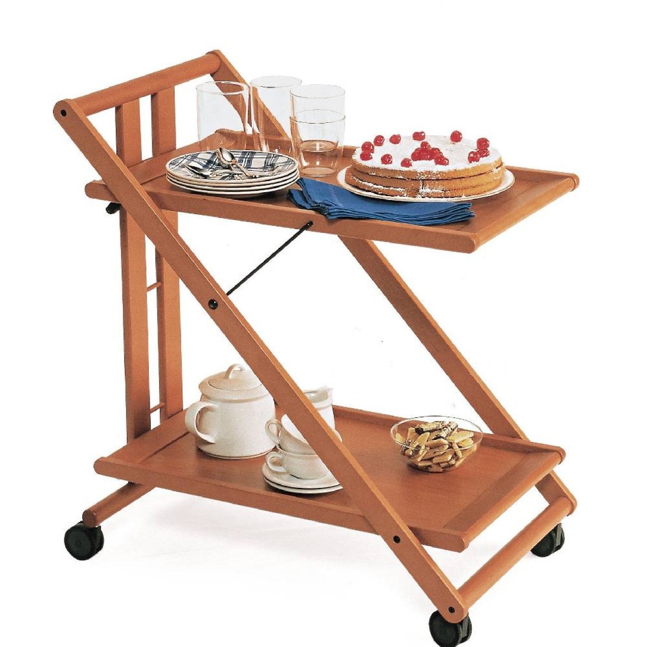 Foppapedretti Trolley walnut σειρά Sprint Τρόλεϊ/μπαρ