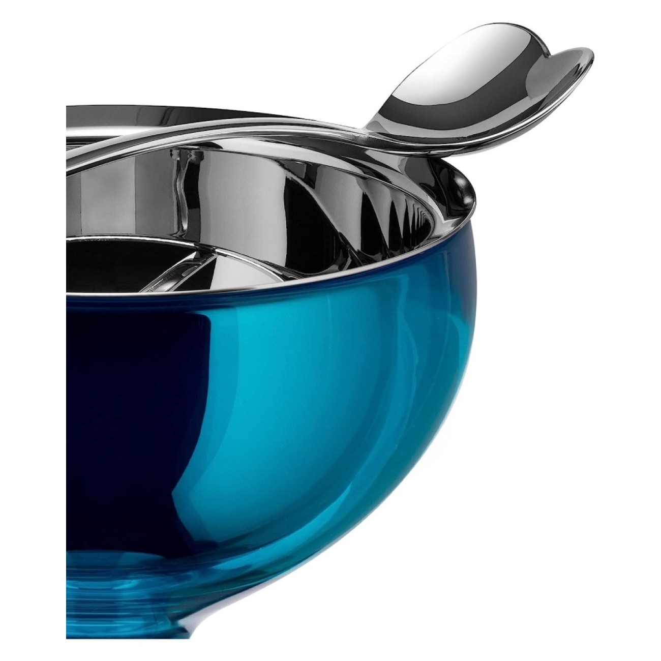 Alessi Μπολ παγωτού 250 ml. μπλε με κουτάλι ανοξείδωτο σειρά Big Love Μπολ/ Σουπιέρες