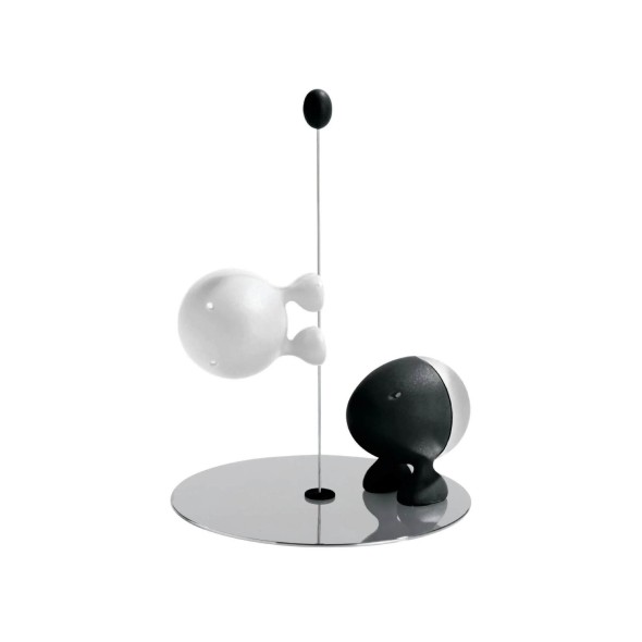 Alessi Αλατιέρα/πιπεριέρα λευκό/μαύρο 14,5x11εκ σειρά Lilliput