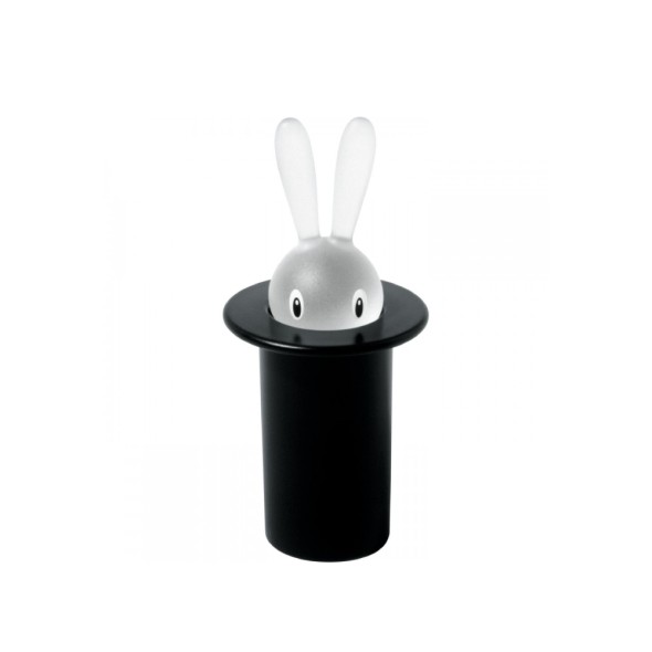 Alessi Θήκη για οδοντογλυφίδες μαύρη 14εκ σειρά Magic Bunny