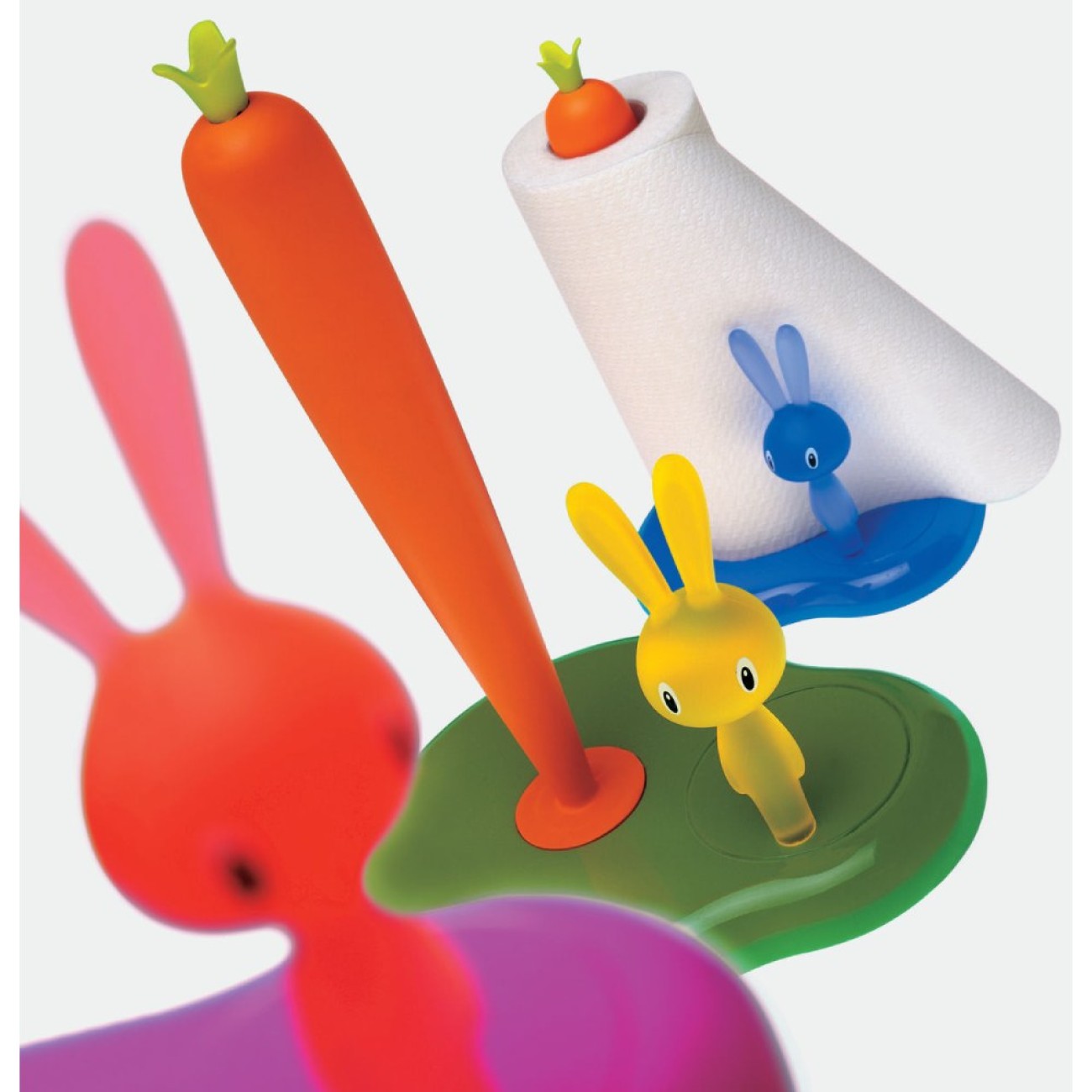 Alessi Βάση για χαρτί κουζίνας 20,20cm λευκή σειρά Bunny & Carrot Εργαλεία & Gadgets