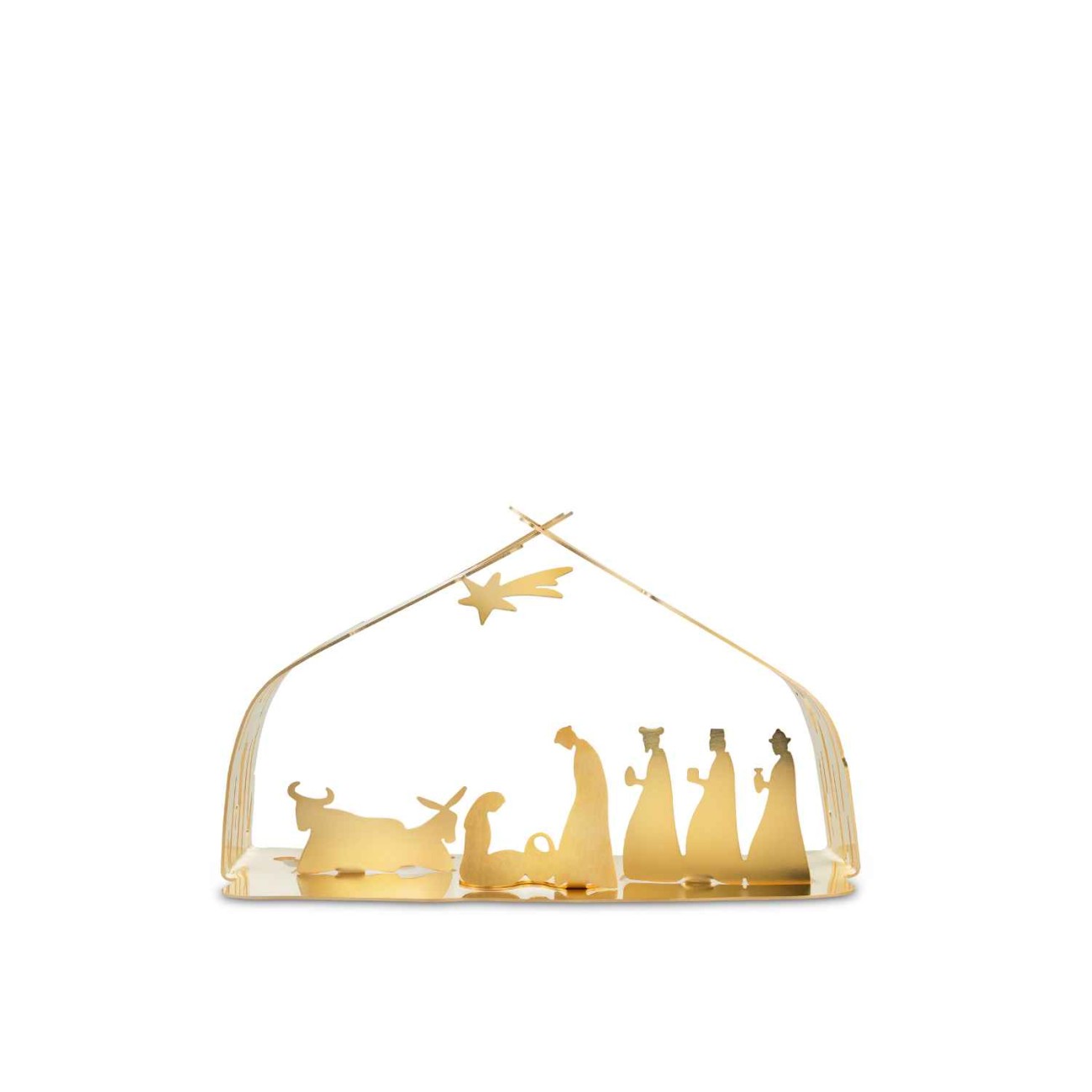 Alessi Φάτνη Gold Steel 23x13x10εκ σειρά Bark Χριστουγεννιάτικα