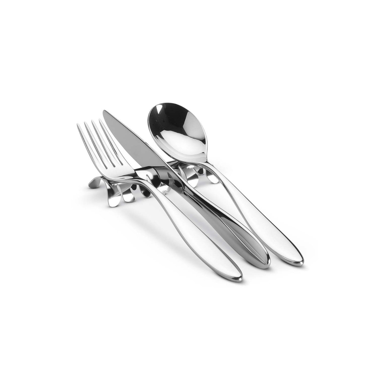 Alessi Σετ 2 Βάσεις για Μαχαιροπήρουνα stainless steel σειρά Barkrest Αξεσουάρ Σερβιρίσματος