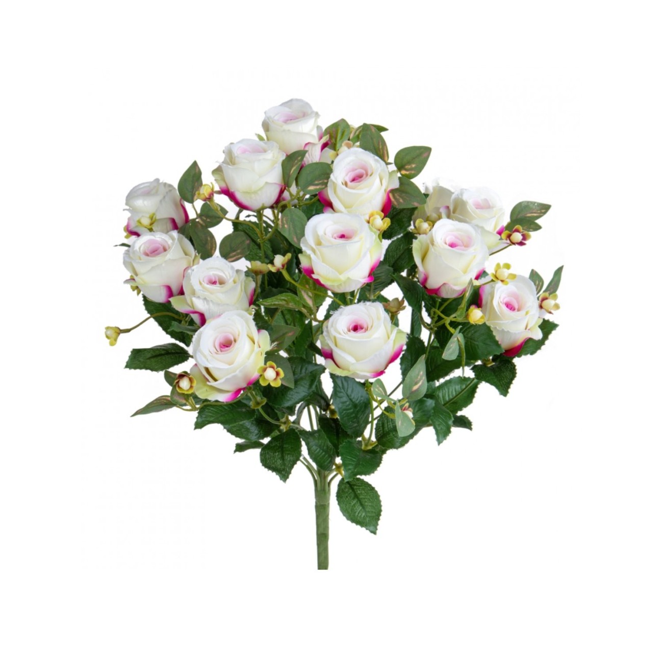 BianchiDino Μπουκέτο τριαντάφυλλα λευκό 53εκ. σειρά Flowers Τεχνητά άνθη