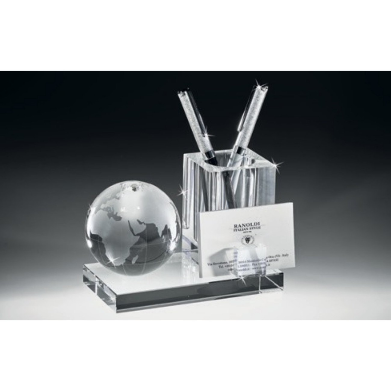 Ranoldi Θήκη οργάνωσης γραφείου 15X8X11cm σειρά Diamond Crystal Ρολόγια & Διάφορα Διακοσμητικά