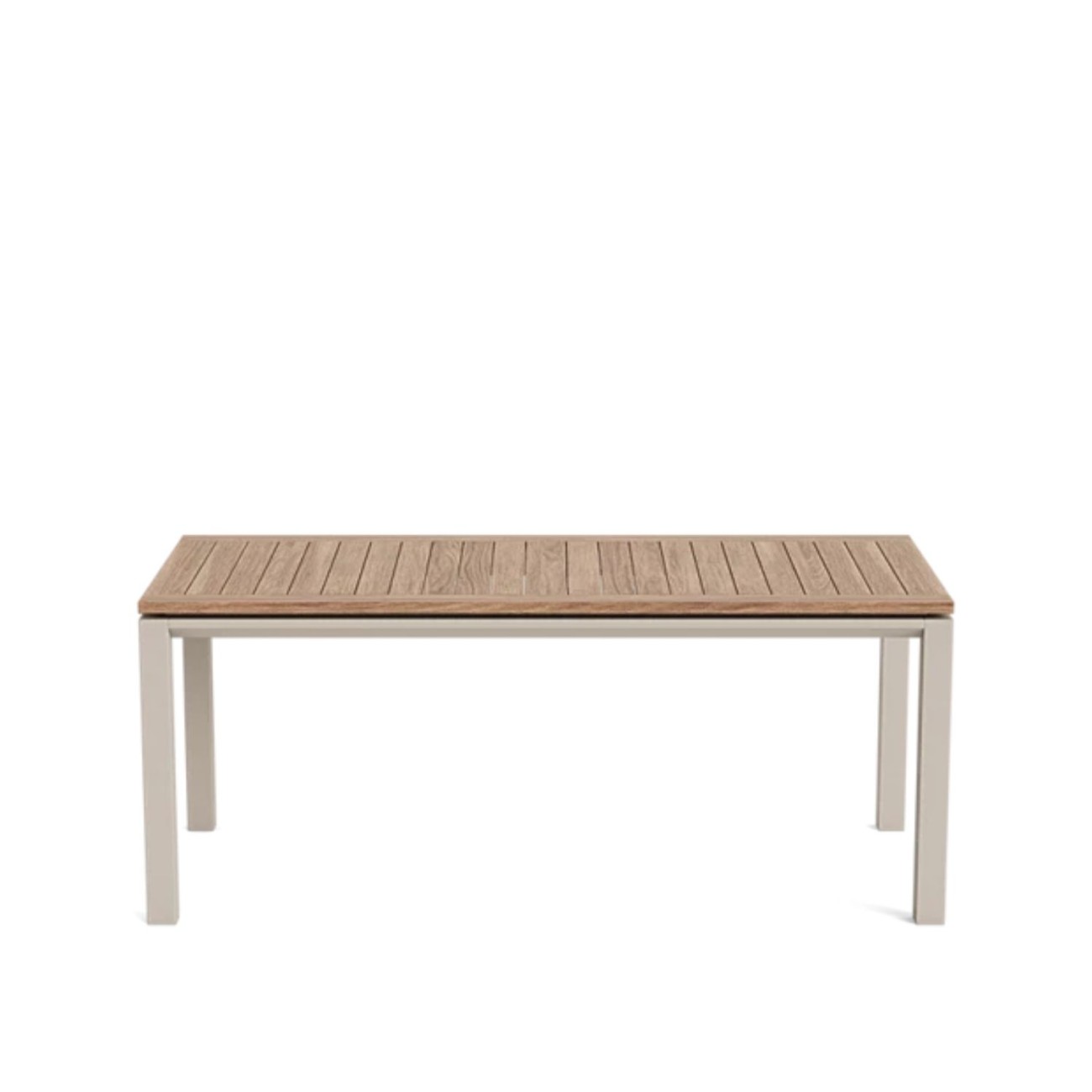 Life Outdoor Living Τραπέζι φαγητού 180x90εκ. μπεζ με ξύλινη teak επιφάνεια  σειρά Concept  
