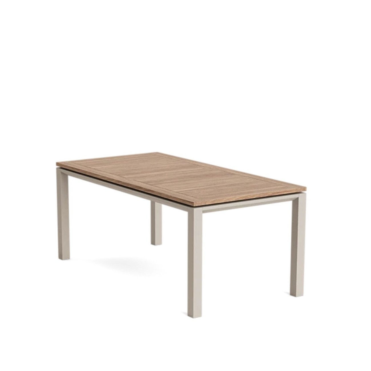 Life Outdoor Living Τραπέζι φαγητού 180x90εκ. μπεζ με ξύλινη teak επιφάνεια  σειρά Concept  