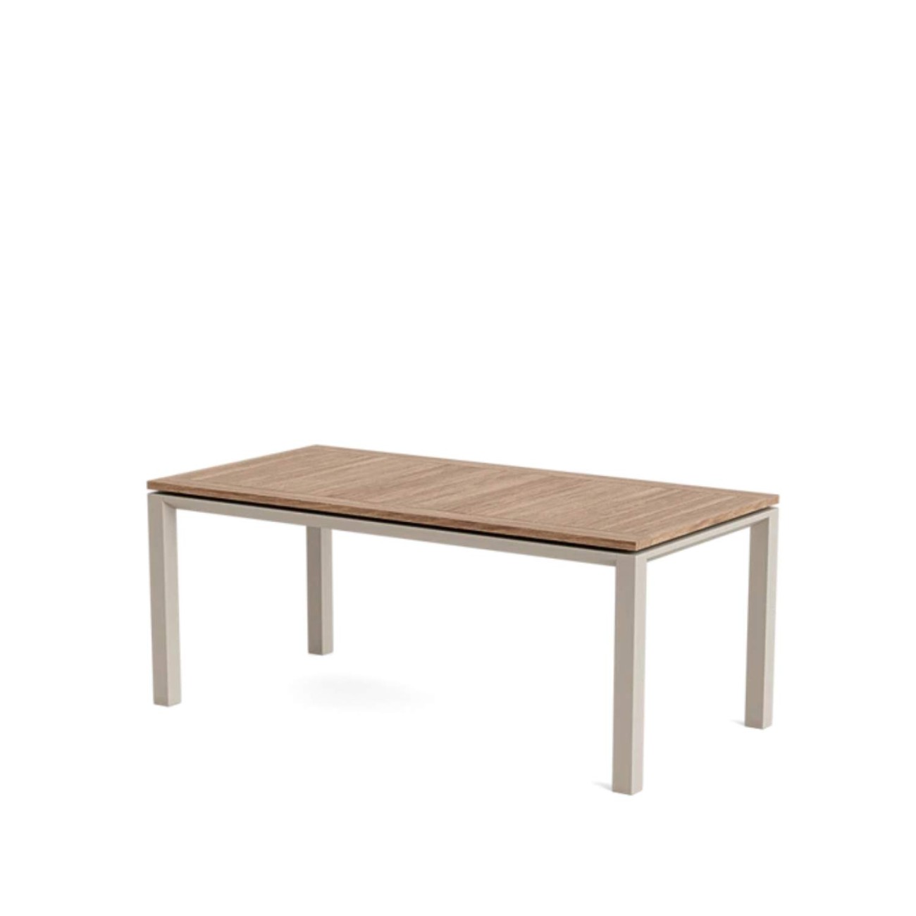 Life Outdoor Living Τραπέζι φαγητού 180x90εκ. μπεζ με ξύλινη teak επιφάνεια  σειρά Concept  