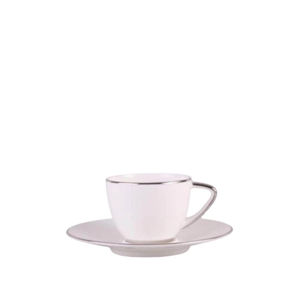 Prouna Πιάτο Εσπρέσσο Fine Bone China σειρά Dimora Platinum Prouna Πιάτο Εσπρέσσο Fine Bone China σειρά Dimora Platinum