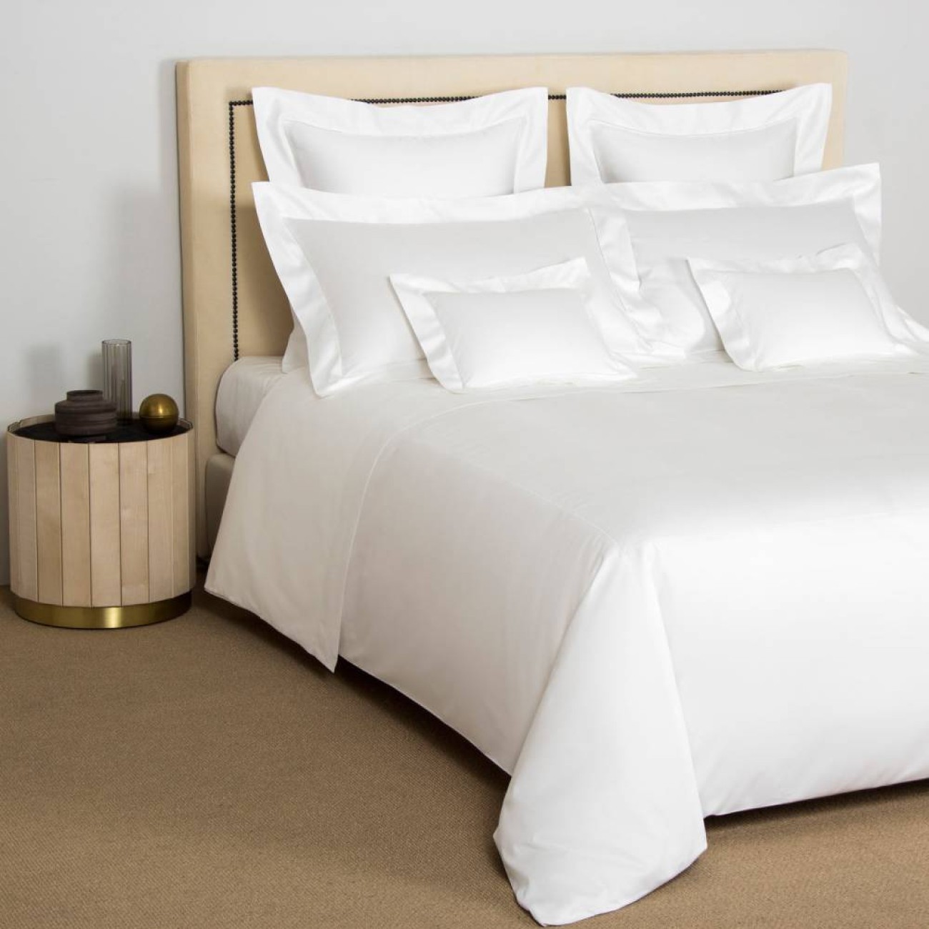 Frette Παπλωματοθήκη 240Χ220εκ. χρώμα milk 100% βαμβάκι σειρά Single Ajour Παπλωματοθήκες