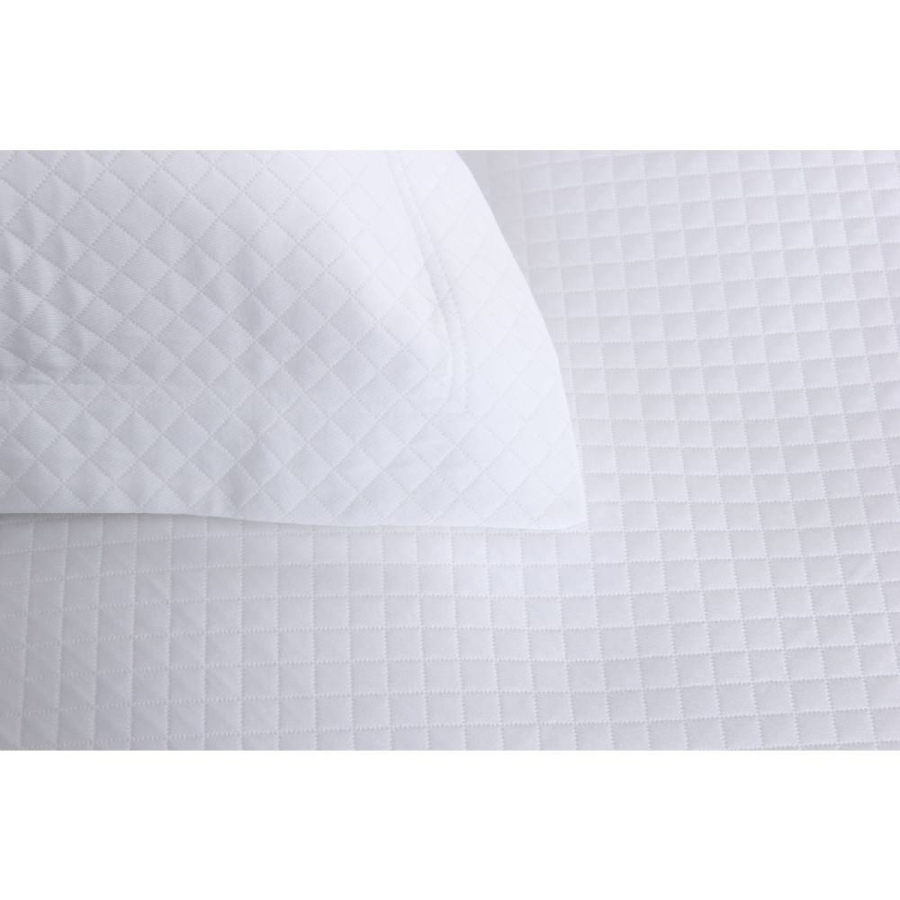 Frette Κάλυμμα κρεβατιού πικέ 270x260εκ. ζακάρ χρώμα λευκό 100% βαμβάκι σειρά Melody Καλύμματα
