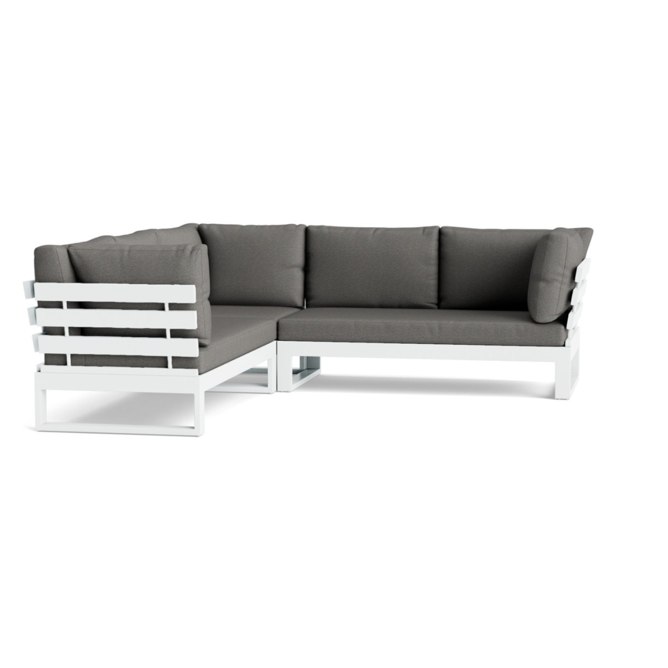 Life Outdoor Living Σαλονάκι λευκό/mist grey σετ 5 τεμ. σειρά Ibiza Έπιπλα Κήπου
