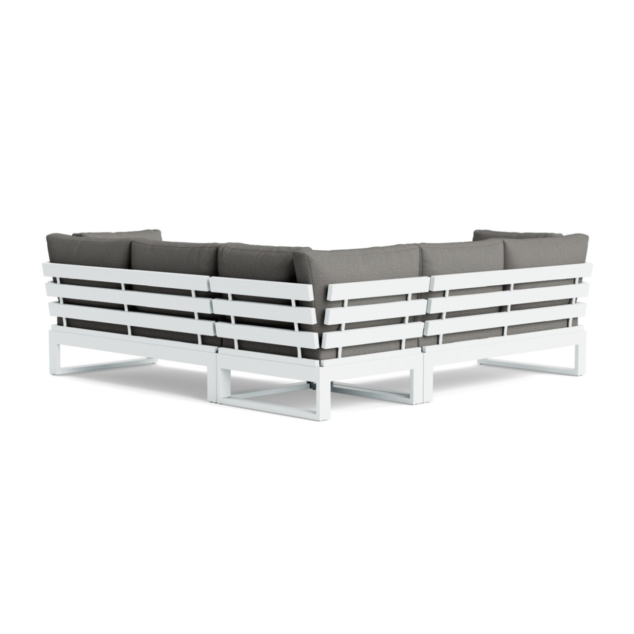 Life Outdoor Living Σαλονάκι λευκό/mist grey σετ 5 τεμ. σειρά Ibiza Έπιπλα Κήπου