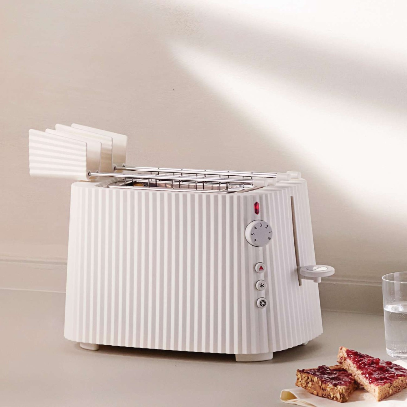 Alessi Σετ 2 τεμ. σχάρες για φρυγανιέρα MDL08 W λευκή σειρά Plisee Φρυγανιέρες