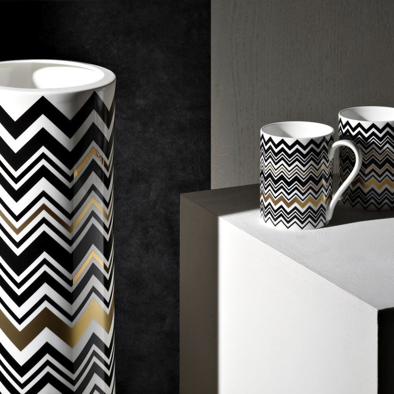 Missoni Βάζο 36εκ. σειρά Zig Zag Gold Βάζα