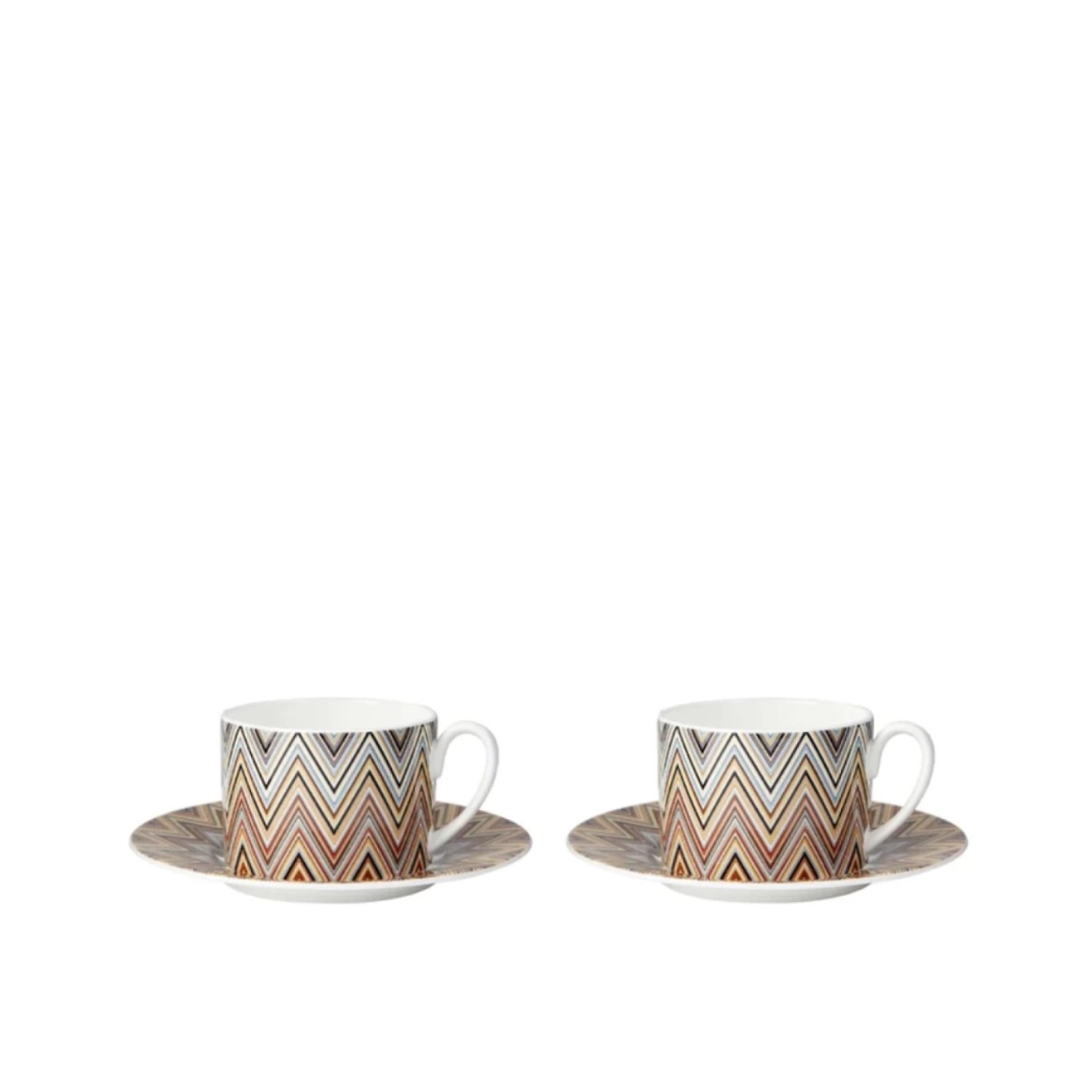 Missoni Σετ 2 Τεμ. Φλυτζάνι/πιάτο καφέ 0,20λτ. σειρά Zig Zag Jarris 148 Φλυτζάνια με πιάτα